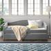 Lark Manor™ Anslem Twin Daybed w/ Trundle Upholstered/Polyester in Gray | 36.6 H x 82 W x 43 D in | Wayfair 9F2F741A52A34C11AA413370A89738A7