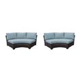 kathy ireland Homes & Gardens River Brook Curved Armless Sofa 2 Per Box Patio Chair in Blue kathy ireland Homes & Gardens by TK Classics | Wayfair