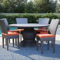 Lark Manor™ Anishia 7 Piece Outdoor Dining Set w/ Cushions Glass/Wicker/Rattan | Wayfair 700880A7250042899F4844034654D23D