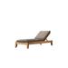 Highland Dunes Maiorano Grade-A Atnas Multi Position Sun Reclining Teak Chaise Lounge Wood/Solid Wood in Brown/White | 34 H x 32 W x 80 D in | Outdoor Furniture | Wayfair