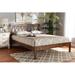 Bay Isle Home™ Lutie Solid Wood Platform Bed Wood in Brown/Red | 41.3 H x 62.6 W x 83.1 D in | Wayfair 73BA4B9D414B4A2483162EAA977383BF