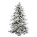 The Holiday Aisle® Flocked Uintah Artificial Christmas Tree w/ Clear/Lights in White | 106.2 H x 73 W in | Wayfair 78CB967E457040A79486049BCD1BF29E