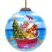 The Holiday Aisle® Santa Express Ball Ornament Glass in Blue/Red | 3 H x 3 W x 3 D in | Wayfair DDE0B86693D346E389B50D06F6F4175A