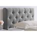 Winston Porter Anikah Twin Panel Headboard Upholstered/Metal/Polyester in Gray | 50.75 H x 41.25 W x 3.75 D in | Wayfair