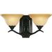 Charlton Home® Schuh 2-Light Wall Sconce Metal in Brown/Gray/White | 8.75 H x 16.75 W x 8.75 D in | Wayfair 436E003336A94577B9D2515831EAD3EA