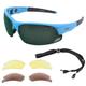 Rapid Eyewear Edge Blue Polarised GOLF SUNGLASSES For Men & Women With Interchangeable Vented Lenses & Side Arm Adjustment System. Glasses With UV400 Antiglare Protection