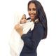 Cuddledry Hands Free Baby Bath Towel | Luxuriously Soft Bamboo & Cotton Hooded Baby Towel | Apron Towel for Safe Babies Bathtime | Perfect Newborn Gift | White