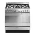 Smeg Concert 90cm Dual Fuel Double Oven Range Cooker - Stainless Steel