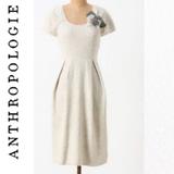 Anthropologie Dresses | Anthropologie Moth Florists Arrangement Dress | Color: Cream | Size: Sp