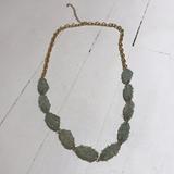 Anthropologie Jewelry | Anthropologie Stone Necklace | Color: Gold/Green | Size: 26 Inches
