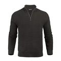 iClosam Men's Jumper Half Zip Sweater Pullover Knitwear Grey