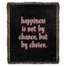 East Urban Home Happiness Inspirational Quote Cotton Throw Cotton in Gray/Black | 37 W in | Wayfair 8B278A8056F54D12B79E38031F529AA2