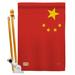 Breeze Decor China Flags Of The World Nationality Impressions 2-Sided Polyester 40 x 28 in. Flag Set in Red | 40 H x 28 W x 1 D in | Wayfair