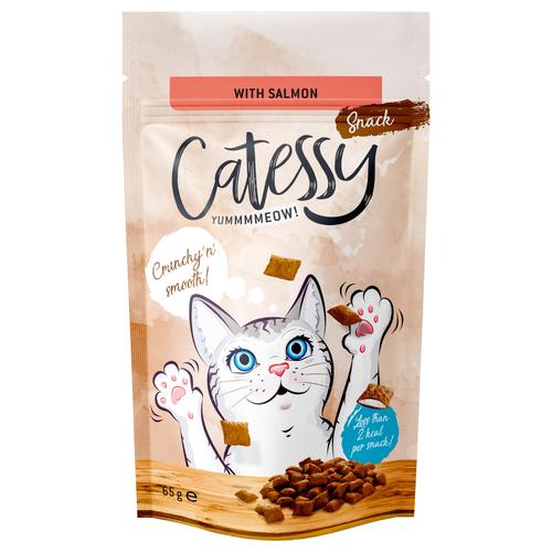 15x65g Knabber-Snacks mit Lachs Catessy Katzensnack