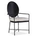 Birch Lane™ Chamberlain Tufted Metal Arm Chair in/Cream Metal in Black | 40 H x 23.5 W x 24.5 D in | Wayfair 3E79606DA46442AF887AC09F1A388FA9