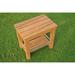 Highland Dunes Macedo Teak Outdoor Side Table Wood in Brown/White | 18 H x 12 W x 18 D in | Wayfair CD729180C75147CFA01BBABA9DAD7488