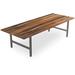 Millwood Pines Bradfield Rectangular Solid Wood Table Wood/Metal/Solid Wood in Brown | 30 H x 108 W x 42 D in | Wayfair