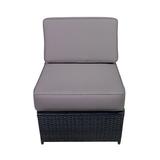Breakwater Bay Rossana Patio Chair w/ Cushions Wicker/Rattan in Gray | 26 H x 26 W x 23 D in | Wayfair 679C8452C0CD45668620CDA9B0119982