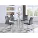 Orren Ellis Ashbourne Dining Table Glass/Metal in Gray | 29.5 H x 48 W x 48 D in | Wayfair 4E32E135808F422395F82FDA4750AEB9