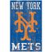 New York Mets 11'' x 19'' Heritage Distressed Logo Sign