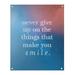 East Urban Home Polyester Handwritten Joy & Perseverance Quote Tapestry Polyester in Pink/Blue | 59 H x 50 W in | Wayfair