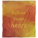 East Urban Home Follow Your Heart Quote Single Duvet Cover Microfiber in Yellow | King Duvet Cover | Wayfair DFF9698399464423BC8EAECCDBF67D8A