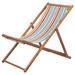 Freeport Park® Beach Sling Patio Chair Folding Deck Chair Fabric & Wooden Frame Solid Wood in Brown | 35.4 H x 23.6 W x 38.8 D in | Wayfair