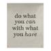 East Urban Home Polyester Handwritten Do What You Can Quote Tapestry Polyester in White/Black | 59 H x 50 W in | Wayfair