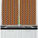 East Urban Home Halloween Repetitive Spooky Elements Ghost & Pumpkins Kitchen Curtain Polyester | 39 H x 55 W x 2.5 D in | Wayfair