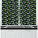 East Urban Home 2 Piece Floral Nature Pattern w/ Leaves Daisy & Poppies Kitchen Curtain Set Polyester | 39 H x 55 W x 2.5 D in | Wayfair