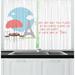 East Urban Home 2 Piece Eiffel Tower Landscape & Lettering About Home & Paris Kitchen Curtain Set Polyester | 39 H x 55 W x 2.5 D in | Wayfair