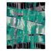 East Urban Home Inversion Aqua Soft Sherpa Blanket Microfiber/Fleece/Microfiber/Fleece | 51 W in | Wayfair D4DC40E577FA400488B1A73933A58BBA