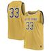 Men's Under Armour #33 Gold Notre Dame Fighting Irish College Replica Basketball Jersey