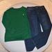 Ralph Lauren Matching Sets | Boys Long Sleeve Shirt And Jeans | Color: Blue/Green | Size: 8b