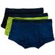 Emporio Armani Logo Stretch Cotton 3-Pack Trunk, Lime/Marine/Roy Blue Small (30"-32") Lime/Marine/Roy Blue