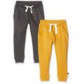 MINYMO Jungen 2er Pack Sweat Pants/Freizeithose Hose, Mehrfarbig (Narcissus/Sand 385), (Herstellergröße:122)