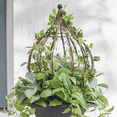 Lush Leaves Urn Filler With Cage - Grandin Road