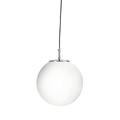 Searchlight Atom satin silver single ceiling pendant light (6066)