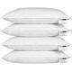 HOMESCAPES - White Duck Feather Pillow Pack of 4 Pillows (Set of 2 Pairs) - Machine Washable - Hypo Allergenic & Anti Dust Mite RDS Certified.