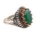 Verdant Crown,'6-Carat Green Onyx Single-Stone Ring from India'