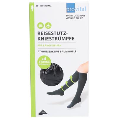 Provital Reisekniestrümpfe Gr.35-38 schwar.Baumw. 2 St Sonstige Image