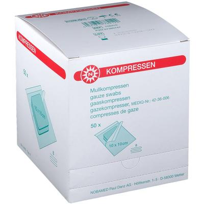 Mullkompressen 10x10 cm steril 8fach 50x2 St Kompressen Image