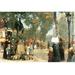 Buyenlarge 'Parisian Street Scene [1]' by Frederick Childe Hassam Painting Print in Black/Brown/Green | 28 H x 42 W x 1.5 D in | Wayfair