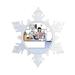 The Holiday Aisle® Personalized NTT Cartoon Snowflake Worlds Best Mom Christmas Holiday Shaped Ornament Plastic in White | Wayfair
