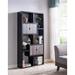 Gracie Oaks Blevins Geometric Bookcase Wood in Black/Brown/Gray | 71 H x 35 W x 11 D in | Wayfair 17000573B08C4DDCB008419D262A4759