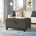 Wildon Home® Hamid Tufted Storage Ottoman Other Performance Fabrics in Black/Gray | 20.75 H x 36.5 W x 36.5 D in | Wayfair