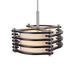 Woodbridge Lighting Steps 3 - Light Shaded Drum Pendant in Gray/Brown | 9.5 H x 17 W x 17 D in | Wayfair 16020STN-WSA3EP