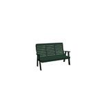 A&L Furniture 4' Winston Garden Outdoor Bench Plastic in Green | 41 H x 52 W x 27 D in | Wayfair 852-TURFGREEN