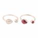 Stylish Flavor,'Garnet and Cultured Pearl Wrap Rings from India (Pair)'