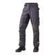 J.A.K. 160142B124 Serie 1601 65% Polyester/35% Baumwolle Bundhose, Grau/Rot, 68 L (49/35) Größe